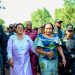 Lubumbashi : la ministre du Genre , famille et enfant Masangu Bibi Muloko accueillie à l’aéroport par Me Gisèle Ngungua