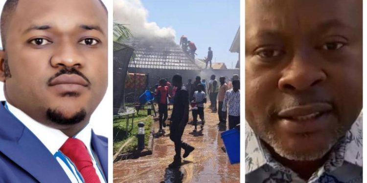 Incendie dans la résidence du Ministre Eric Muta : l’honorable John Ngandu n’écarte pas la thèse « du propriétaire qui a brûlé sa paillote »