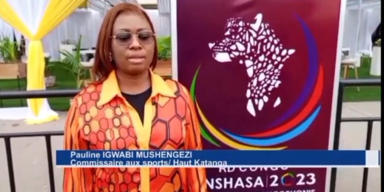 Jeux de la francophonie : Pauline Igwabi présente à Kinshasa pour encourager les athlètes venus du Haut-Katanga