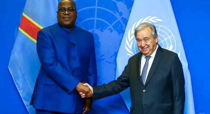 78eme session de l’Assemblée générale de l’ONU : Le départ accéléré de la MONUSCO au centre des échanges entre Felix Tshisekedi et Antonio Gutteres