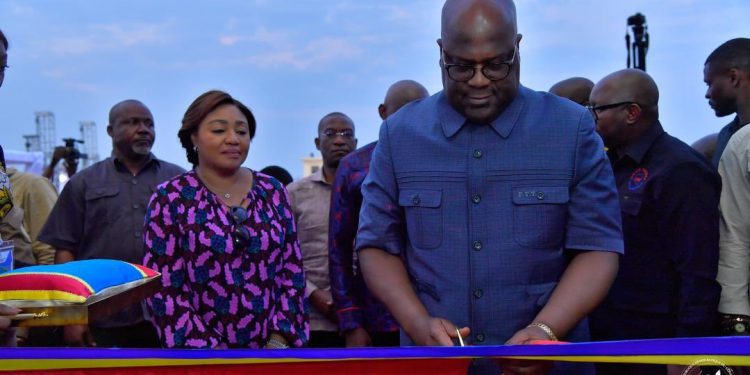 Haut-Katanga : outre le lancement de la Construction de la Station SNEL Kasumbalesa , Félix a inauguré le port sec de Sakania