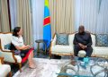 Diplomatie : La crise sécuritaire dans l’Est de la RDC au centre des échanges entre Felix Tshisekedi et l’Ambassadrice de la Belgique Roxane De Bilderling