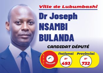 Lubumbashi : le ministre provincial de la Santé Dr Joseph Nsambi candidat à la députation Nationale et provinciale