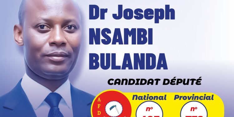 Lubumbashi : le ministre provincial de la Santé Dr Joseph Nsambi candidat à la députation Nationale et provinciale