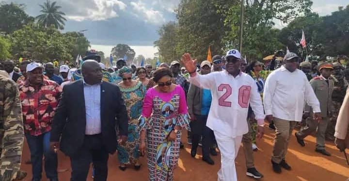 Élection présidentielle : Le candidat N°20 Félix Tshisekedi vient d’arriver à Gemena