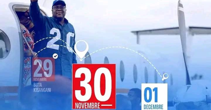 Electorale présidentielle : Le candidat Felix Tshisekedi attendu ce jeudi 30 novembre à ARU, MAHAGI et ISIRO