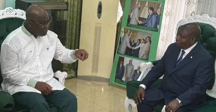 Election présidentielle : Le candidat N°20 Felix Antoine Tshisekedi a reçu la bénédiction du Chef spirituel de l’église Kimbanguiste à la cité de N’kamba