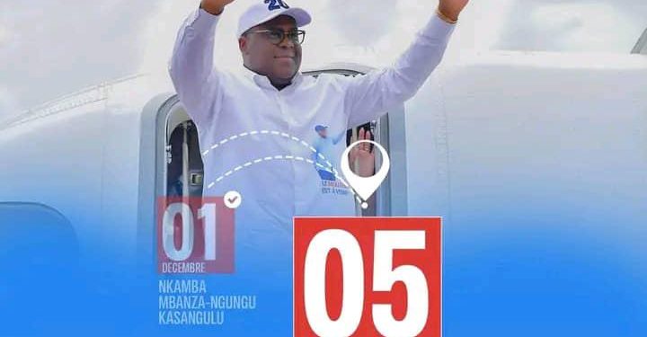 Election présidentielle : Le candidat N°20 Felix Antoine Tshisekedi attendu ce mardi 5 décembre 2023 à Lubumbashi