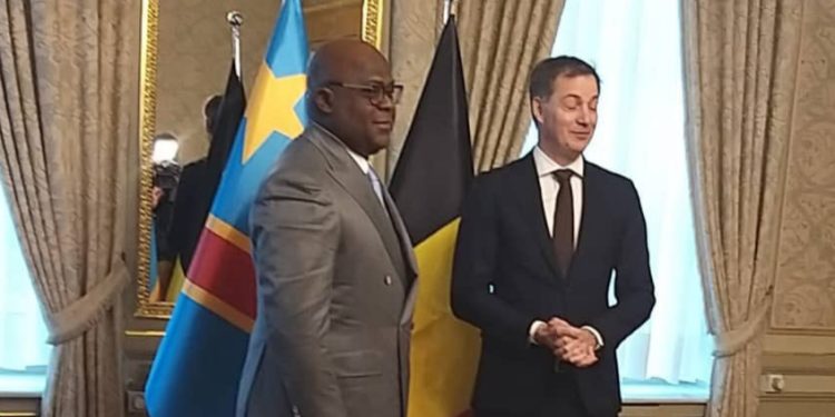 Bruxelles : Tête-à-tête entre Felix Tshisekedi et le premier ministre Belge Alexander De croo autour de la coopération bilatérale et la situation sécuritaire
