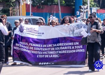 Marche contre l’agression Rwandaise : les femmes des LMC SA ont répondu à l’appel du Ministère du genre, famille et Enfants