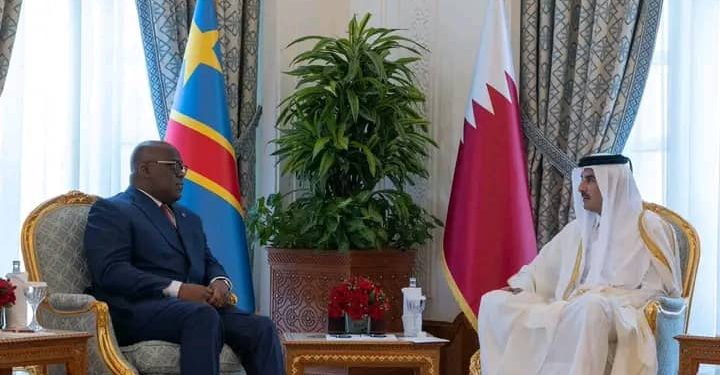 RDC-Qatar : Le Président Tshisekedi en tête-à-tête avec son Altesse Cheikh Tamim Bin Hamad, à Doha