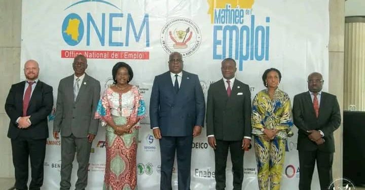 Matinée de l’emploi de l’ONEM : Le Président Félix Tshisekedi réitère son engagement de créer plus d’emplois à l’horizon 2028