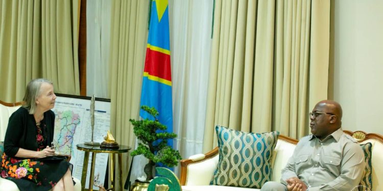 Diplomatie : La crise sécuritaire dans l’Est de la RDC, au centre des échanges entre Tshisekedi et les ambassadeurs de la Belgique, des USA et de la France