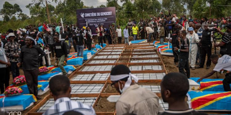 Attaque du Camp de Mugunga : les 35 victimes enterrées au cimetière mémorial Genocost à Goma