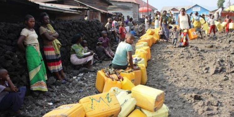 Goma: Les populations de plus de 6 quartiers de la commune de Karisimbi soufrent pour s’approvisionner en eau potable