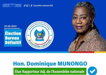 Assemblée nationale: Avec 203 voix sur 404 votants , la princesse Dominique Munongo Inamizi élue rapporteur adjoint