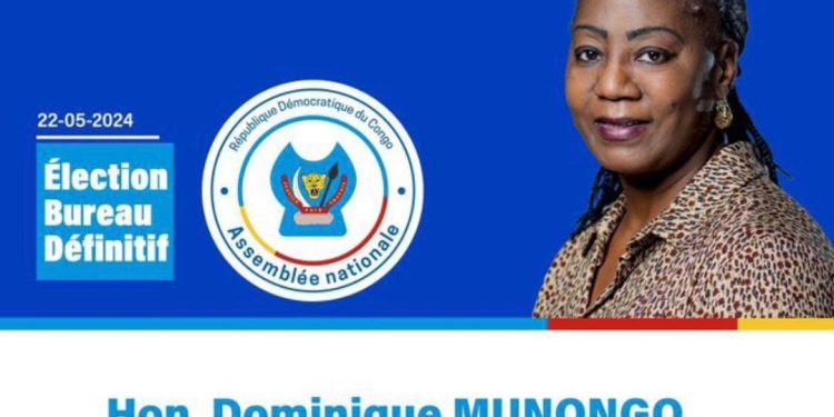 Assemblée nationale: Avec 203 voix sur 404 votants , la princesse Dominique Munongo Inamizi élue rapporteur adjoint