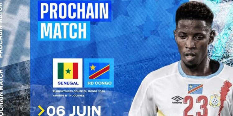 Eliminatoires Mondial 2026 : Les léopards de la RDC affrontent ce jeudi 06 juin 2024 les lions de la Téranga du Sénégal à Dakar