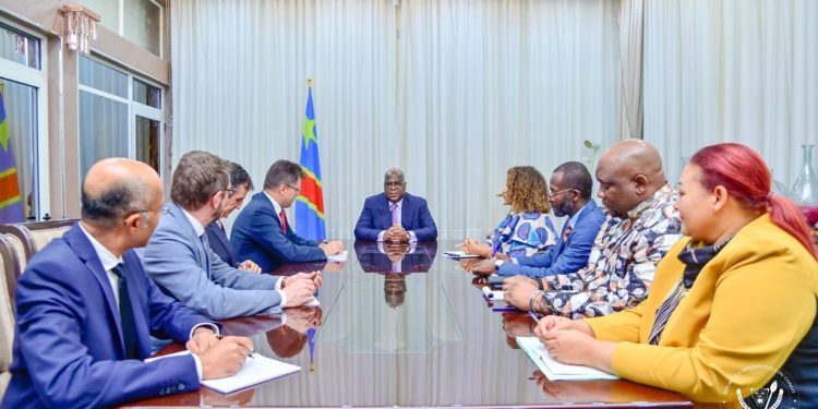 Diplomatie : La crise humanitaire dans l’Est de la RDC, au cœur des échanges entre Félix Tshisekedi et une délégation de l’Union européenne