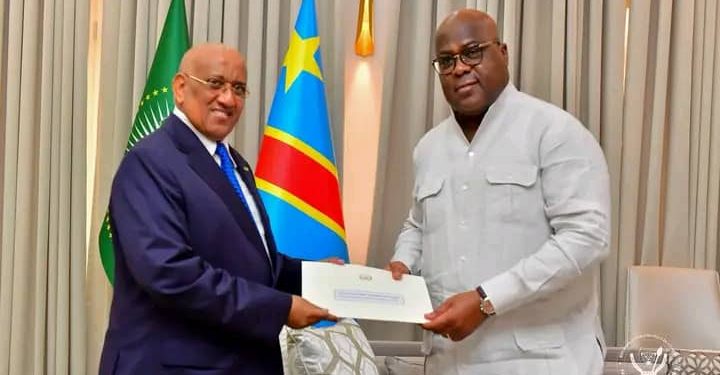 Diplomatie : Un Émissaire du Président djiboutien échange avec Felix Tshisekedi sur les élections au Parlement de l’Union Africaine