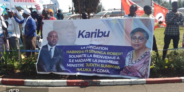 Nord-Kivu : La première ministre Judith Suminwa est arrivée ce mercredi 26 juin 2024 dans la ville de Goma
