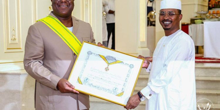 Coopération : Felix Tshisekedi élevé à la dignité de Grand Croix dans l’ordre du Tchad