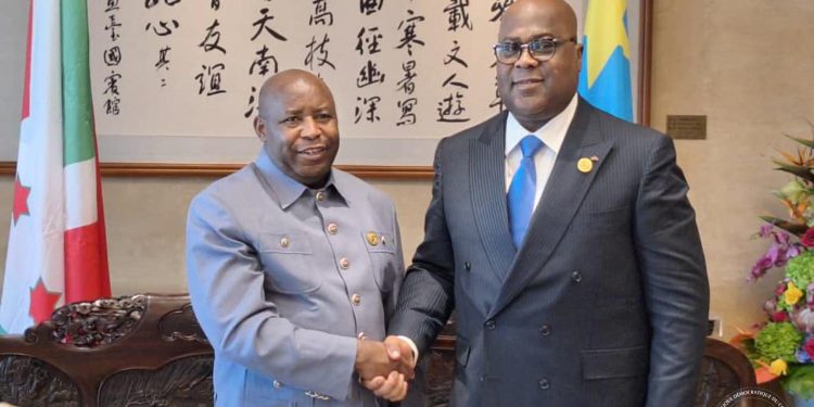 Forum sur la coopération Chine-Afrique : Felix Tshisekedi a échangé avec son homologue burundais Evariste Ndayishimiye, sur la guerre dans l’Est de la RDC