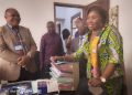 8ème Édition Expo Béton : cadres et agents de LMC de la direction provinciale du Kongo Central ont réservé un accueil chaleureux au DGA Gisèle MBWANSIEM