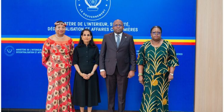 RDC : Le ministre de l’intérieur JACQUEMAIN SHABANI a discuté avec une délégation de HCR sur la protection des déplacés