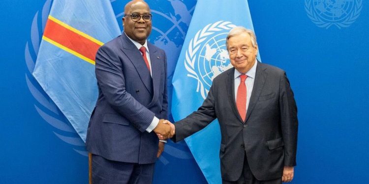New-York : La situation sécuritaire et humanitaire dans l’Est de la RDC, au centre de l’entretien entre Tshisekedi et Antonio Guterres