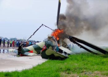 Crash d’un hélicoptère militaire à l’aéroport de Ndolo : « Les causes de cet accident ne sont pas encore connues » (Bourgmestre de Barumbu)