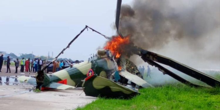 Crash d’un hélicoptère militaire à l’aéroport de Ndolo : « Les causes de cet accident ne sont pas encore connues » (Bourgmestre de Barumbu)