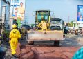 Kinshasa : Les routes perpendiculaires au boulevard du 30 juin sont en pleine réhabilitation pour fluidifier la circulation routière annonce le Gouverneur Daniel BUMBA