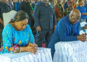 Kananga : Le couple présidentiel a célébré la Noël à la cathédrale Saint Clément avec la population