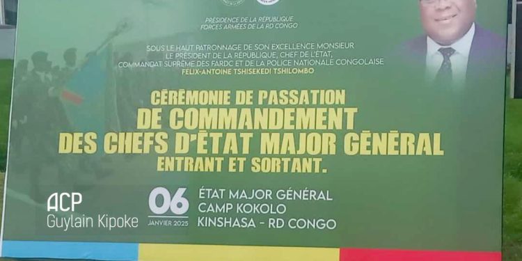 RDC : Le lieutenant général Jules BANZA MWILAMBWE nouveau chef d’Etat-major prend officiellement ses fonctions ce lundi en présence du Chef de l’Etat (Présidence)