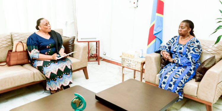 Assemblée nationale : Le rapporteur adjoint Princesse Dominique Munongo Inamizi réceptive aux difficultés du FONAFEN lors de l’échange avec la Directrice Générale Marie-Claude KAZAL