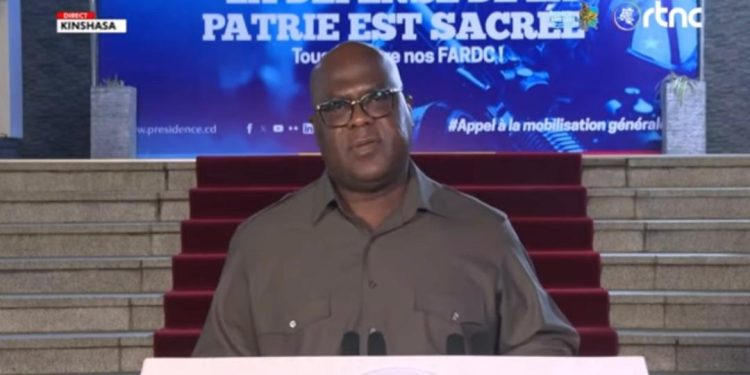 Guerre à l’Est : Félix Tshisekedi annonce des mesures pour réduire les dépenses des institutions et financer l’effort de guerre contre le M23