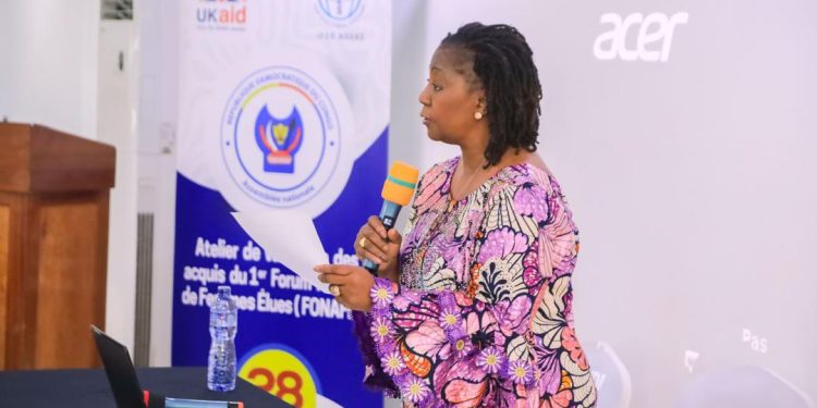 Kinshasa : L’honorable Dominique Munongo Inamizi a pris part active à l’atelier de validation des acquis du premier forum national des femmes élues et leaders.