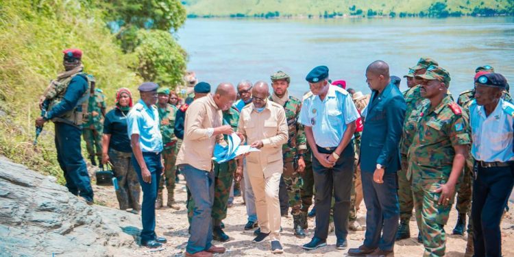 RDC : Le ministre de la Défense visite plusieurs infrastructures de la 1422e Flottille navale des FARDC