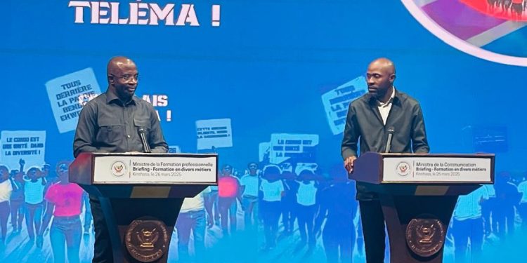 RDC : Le Ministre de la formation professionnelle Marc Ekila annonce des formations gratuites pour les femmes et enfants des militaires et policiers