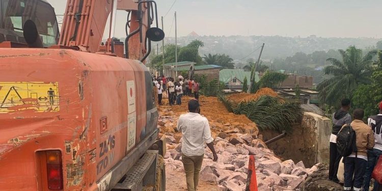 Kinshasa : lancement de la réhabilitation de la route By-pass endommagée à l’arrêt Elengesa