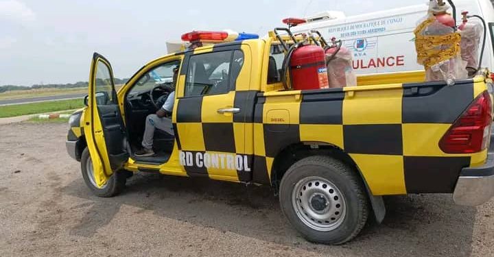 Tshopo : l’aéroport International de Bangboka se dote d’un véhicule « Flyco » pour guider les aéronefs au sol et éloigner les animaux indésirables sur les pistes