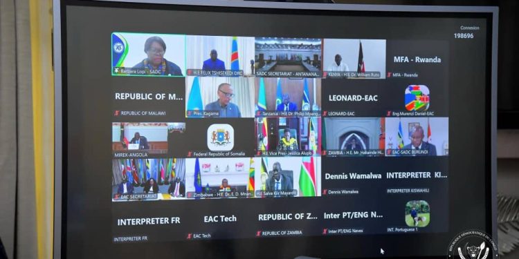 Sommet virtuel conjoint EAC–SADC : Les dirigeants réaffirment leur engagement à promouvoir la paix, dans la résolution des conflits en Afrique