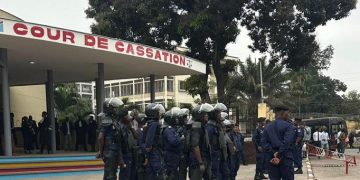 Procès Mutamba :forte mobilisation policière constatée devant la Cour de cassation ce mercredi 27 août