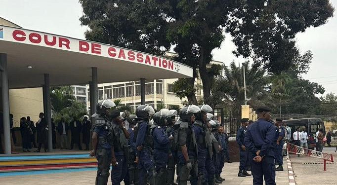 Procès Mutamba :forte mobilisation policière constatée devant la Cour de cassation ce mercredi 27 août