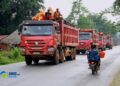 Retrait du M23 d’Uvira : 34 camions chargés de goudron ont été transportés en direction du Rwanda ( Gouvernement provincial)