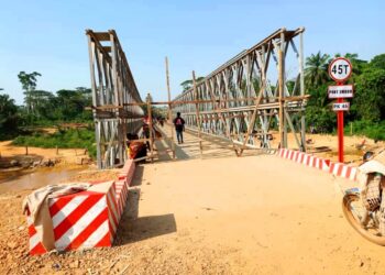 Haut-Uélé : Les travaux de réhabilitation du pont Emboo sur la RN25 arrivent à terme