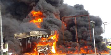 Kinshasa : Un incendie ravage une station-service au quartier 3 à Masina