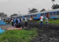 Kinshasa : un train urbain de l’Onatra bloqué à Limete après des manifestations liées au déguerpissement de Pakadjuma