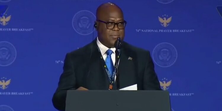 National Breakfast Prayer à Washington: Devant Trump, Félix Tshisekedi adresse une pensée pieuse aux victimes des guerres et du terrorisme